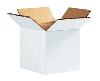 Cajas de Cartón Corrugado Blancas para Envío 4" x 4" x 4" 25/Lote