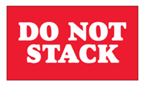 Etiqueta "Do Not Stack" de 3" x 5" en Rollo / 500