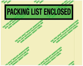 Sobres Ecológicos "Packing List Enclosed" de 7" x 5.5" (Caja / 1000 unidades).